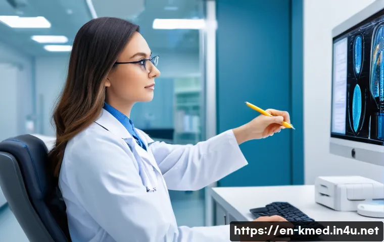 한의학과 서양의학 비교 - **Prompt: The Precision of Western Diagnostics**
A bright, clean, and modern medical clinic inte...